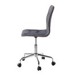 Chaise de bureau Troon Tissu / Chrome - Gris foncé / Gris clair