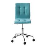 Chaise de bureau Troon Tissu / Chrome - Turquoise / Gris foncé