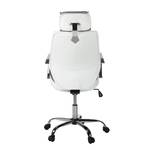Sedia girevole da ufficio Kalesi similpelle / metallo - Color grigio pallido/Bianco