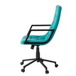 Chaise de bureau Merja Tissu / Matériau synthétique - Bleu pétrole / Noir