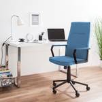 Chaise de bureau Norra Tissu / Matériau synthétique - Bleu glacier