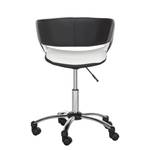 Chaise de bureau pivotante Prace Imitation cuir - Blanc / Noir