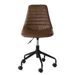 Chaise de bureau Wingard Imitation cuir - Métal - Nougat / Noir