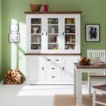 Rehausse pour buffet Gomera Acacia partiellement massif - Blanc / Marron