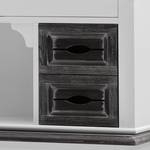 Armoire buffet Basilico II Epicéa partiellement massif Blanc / Marron- gris