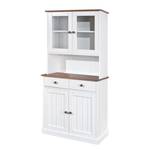 Buffetschrank Cativa II Kiefer massiv - Weiß / Braun