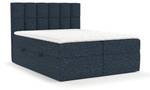 Boxspringbett Ammira Marineblau - Breite: 160 cm