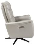 Fauteuil pivotant en cuir gris Gris