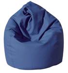 Eleganter Sitzsack Blau - Kunstfell - 80 x 120 x 80 cm