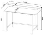 Schreibtisch Samnanger Schwarz - Holzwerkstoff - Metall - 120 x 88 x 55 cm