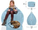 XXL Sitzsack "Scoop" + Hocker aus Cord Hellblau