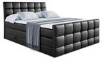 Boxspringbett APO-Z-KING Hochglanz Schwarz - Breite: 200 cm