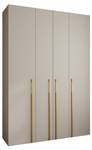 Armoire à portes battantes Como 3 Beige - Doré - 170 x 50 cm