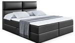 Boxspringbett BOXI3 Hochglanz Schwarz - Breite: 180 cm - H4