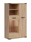 Vitrinenschrank Lara Beige - Holzwerkstoff - 90 x 151 x 40 cm