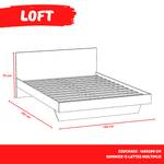 BETT MIT KOPFTEIL LOFT Schwarz - Holzwerkstoff - 164 x 75 x 202 cm