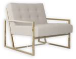 Loungesessel Chicago Beige - Gold - Gold