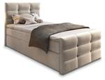 Boxspringbett AMON 100 Beige - Breite: 100 cm