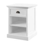 Table de chevet Halifax Blanc - En partie en bois massif - 45 x 60 x 43 cm