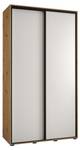 ARMOIRE À PORTES COULISSANTES DAVOS 1 Imitation chêne - Blanc - Largeur : 130 cm