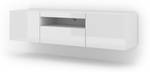 Meuble tv AURA RTV150 3D Blanc brillant - Blanc