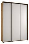 ARMOIRE À PORTES COULISSANTES DAVOS 1 Imitation chêne - Blanc - Largeur : 180 cm