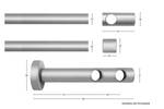 Gardinenstange Pandri 2 lfg. Grau - Breite: 470 cm