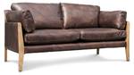 2-Sitzer Sofa Ariston Braun - Echtleder - 83 x 91 x 167 cm