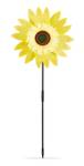 Moulin à vent fleur pour le jardin Noir - Vert - Jaune - Matière plastique - 30 x 70 x 9 cm