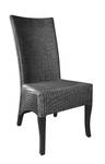 Chaise en loom et acajou Adlon Gris - Bois manufacturé - 48 x 103 x 63 cm