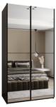 Armoire Lux 2 Noir - Largeur : 140 cm