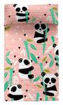 Panda garden Couvre-lit 180x260 cm Rose foncé - Textile - 4 x 180 x 260 cm