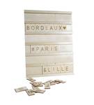 Nachrichtenbox Simplicity Beige - Holzwerkstoff - 30 x 1 x 40 cm