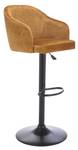 Tabouret de bar CARSTEN Jaune - Textile - 51 x 113 x 52 cm