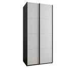 Armoire Lux 1 Noir - Blanc - Largeur : 120 cm