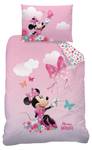 Babybettwäsche Minnie Mouse in Biber Pink - Textil - 100 x 135 x 1 cm