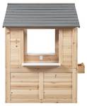 Outdoor-Kinderspielhaus Acciano Braun - Grau - Massivholz - Holzart/Dekor - 113 x 131 x 97 cm