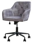 Chaise de bureau KAYA Velvet Noir - Gris