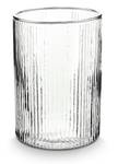 Glasvase Gestreift Silber - Glas - 13 x 19 x 13 cm