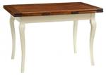 Table ESPRITE NATURE Imitation noyer - Blanc