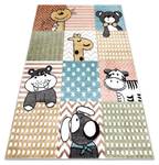 Teppich Fun Pets Für Kinder Tiere Kunststoff - Textil - 160 x 1 x 220 cm