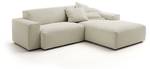 Ecksofa RANI Beige - Armlehne davorstehend rechts - Ecke davorstehend rechts