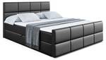 Boxspringbett ARDENI-Z Hochglanz Schwarz - Breite: 160 cm - H3