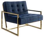 Loungesessel Chicago Gold - Marineblau - Nachtblau - Gold