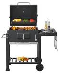 Grillwagen Arnad Schwarz - Metall - 114 x 105 x 48 cm