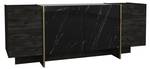 Buffet bas CADEBA Noir - Pierre - 46 x 75 x 180 cm