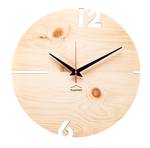Horloge murale design Puhr swiss pine Beige - En partie en bois massif - 30 x 30 x 4 cm