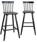 Tabouret de bar ATIA (lot de 2) Noir