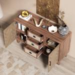 Sideboard Aphrodite Ⅴ Braun - Holzwerkstoff - Metall - Massivholz - Holzart/Dekor - 40 x 80 x 120 cm