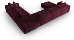 modulares U-Formsofa MIKE 8 Sitzplätze Rubinrot